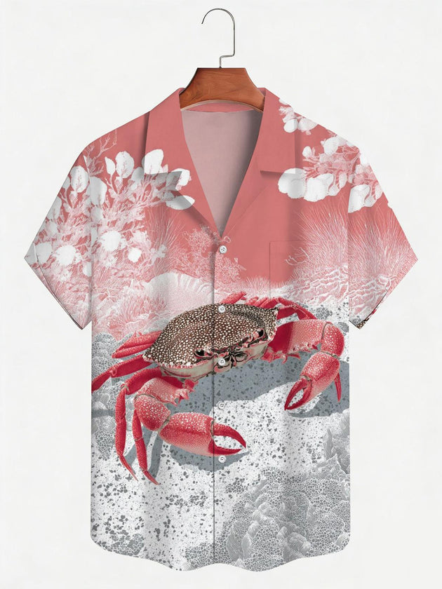 men's Cuban collar shirt front view
