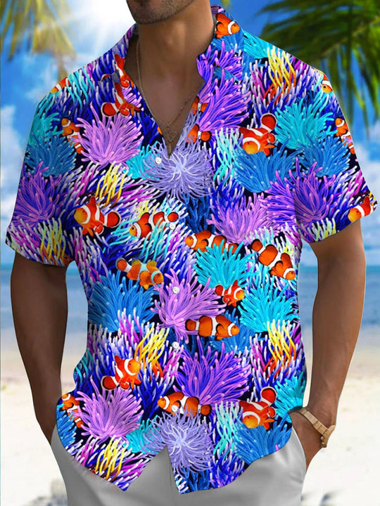 men's patterned sweater shirt front view