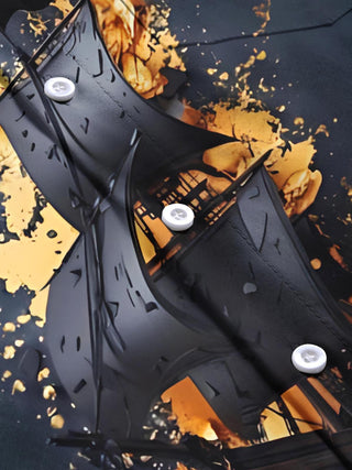 men's art print shirt close-up short sleeve