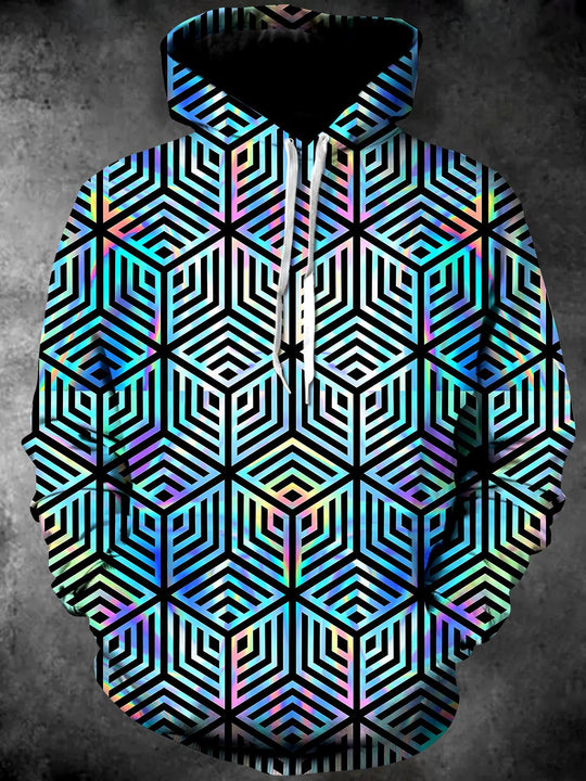 men's long sleeve pullover hoodie graphic sweatshirt front view