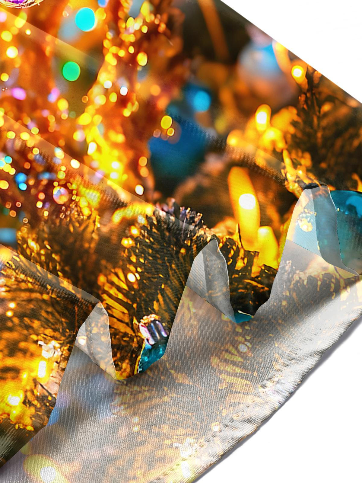 Christmas Lights Men's Pocket Long Sleeve Shirts