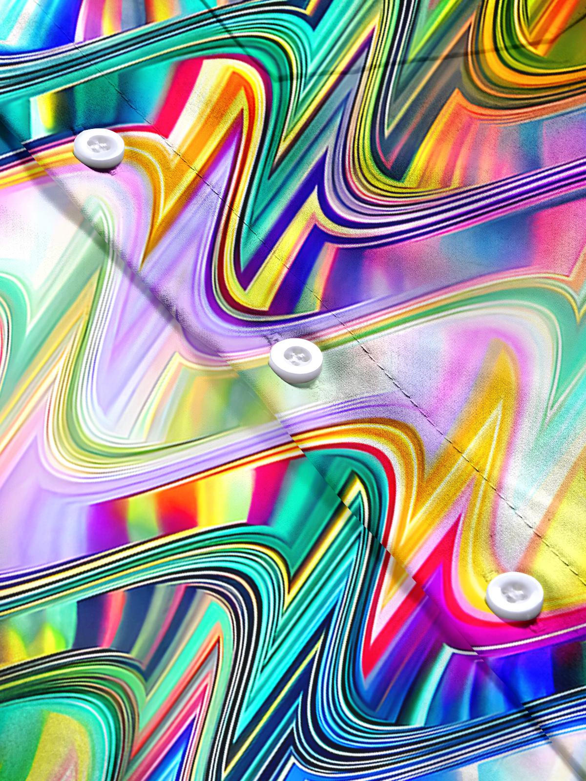 Abstract Men's Pocket Short Sleeve Shirts