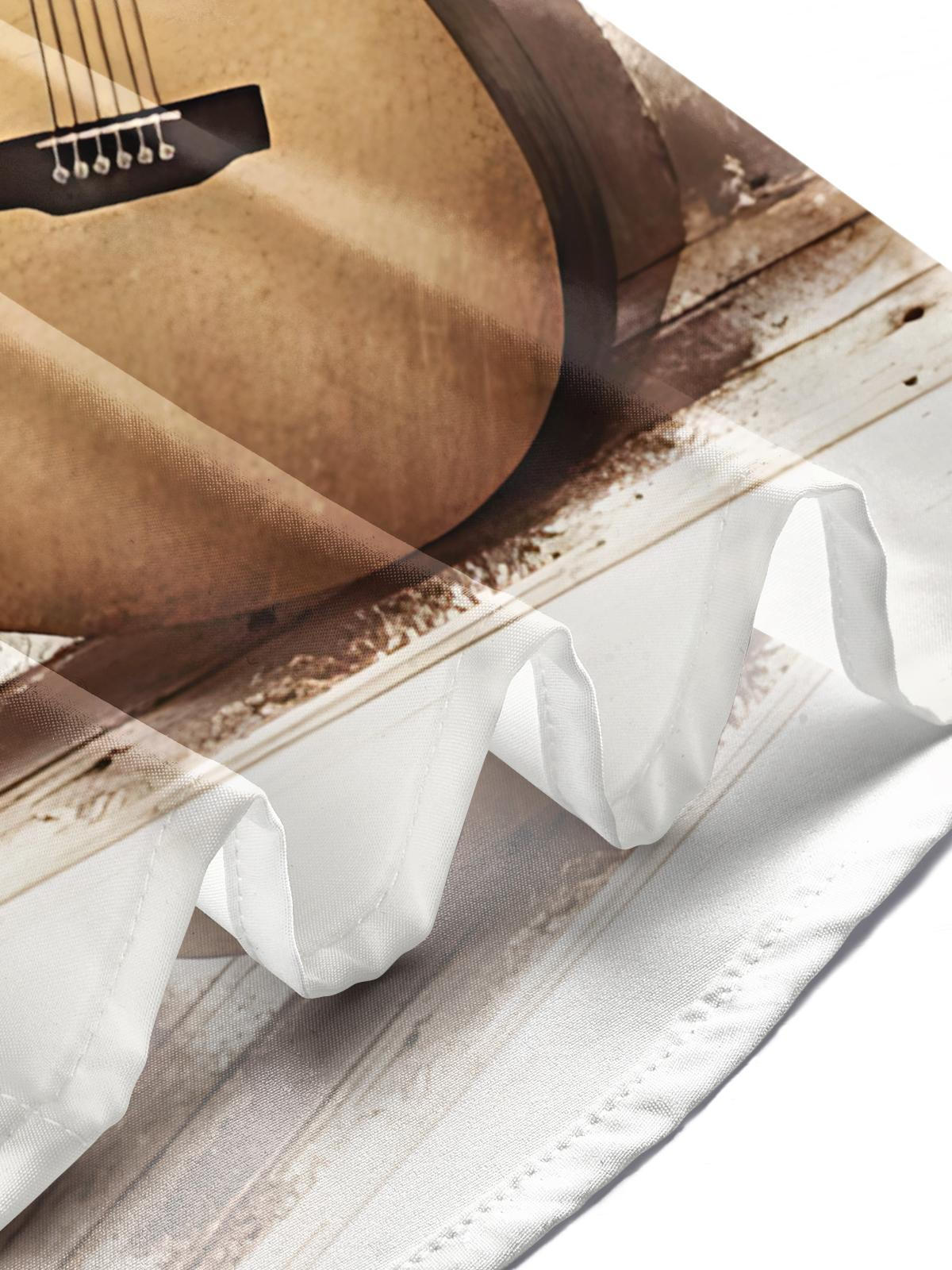 Guitar Print Men's Pocket Long Sleeve Shirts