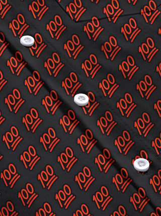men's printed shirt close-up short sleeve