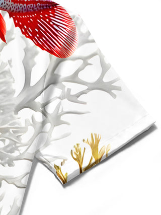 men's Hawaiian shirt close-up short sleeve