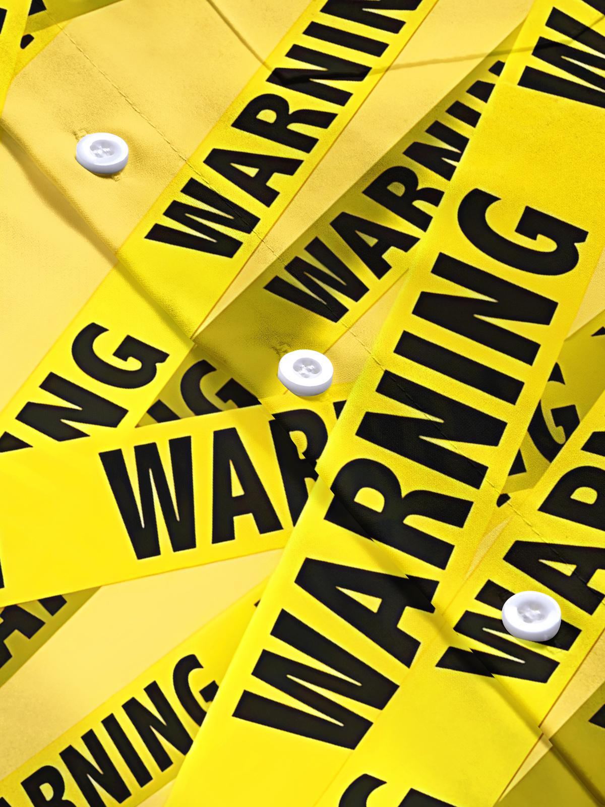 WARNING Men's Pocket Short Sleeve Shirts