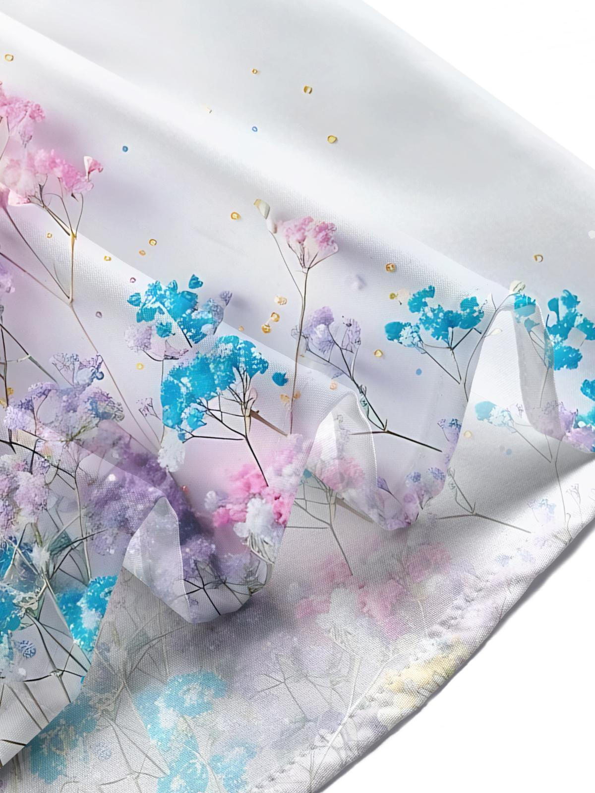 Floral Print Men's Pocket Short Sleeve Shirts