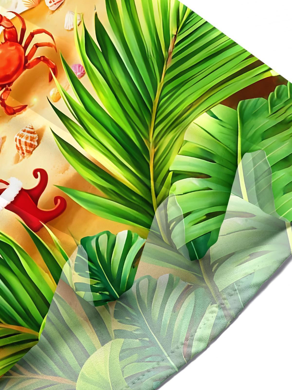 Hawaiian Summer Christmas Flamingo Beach Men's Pocket Short Sleeve Shirts