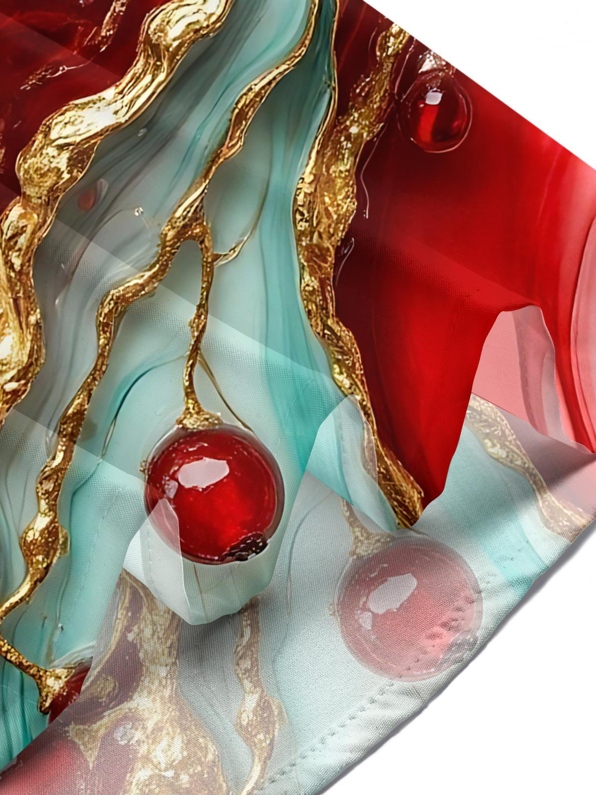 Pomegranate Art Print Men's Pocket Short Sleeve Shirts