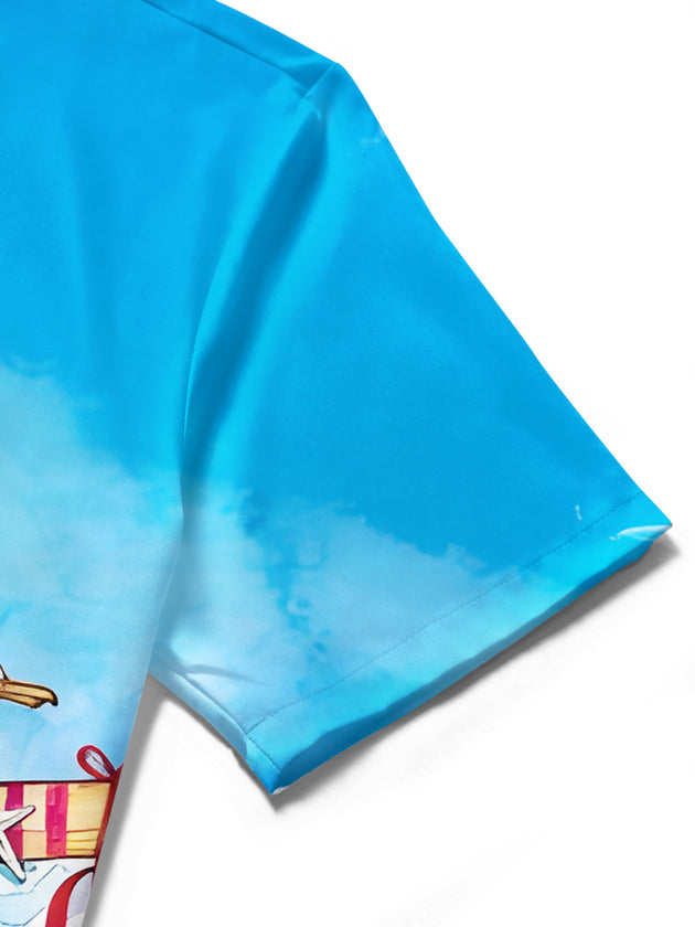 men's Hawaiian shirt close-up short sleeve