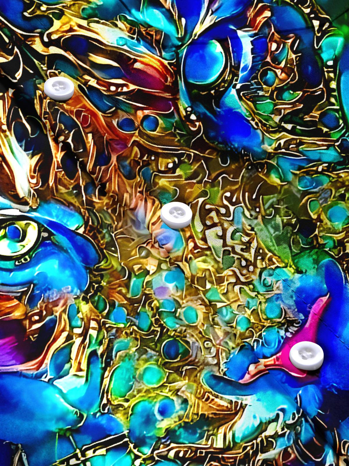 Animal Tiger Men's Pocket Short Sleeve Shirts