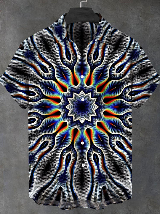 men's floral shirt front view