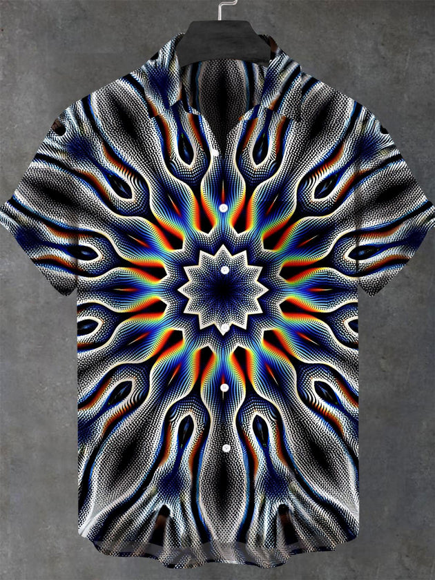 men's floral shirt front view