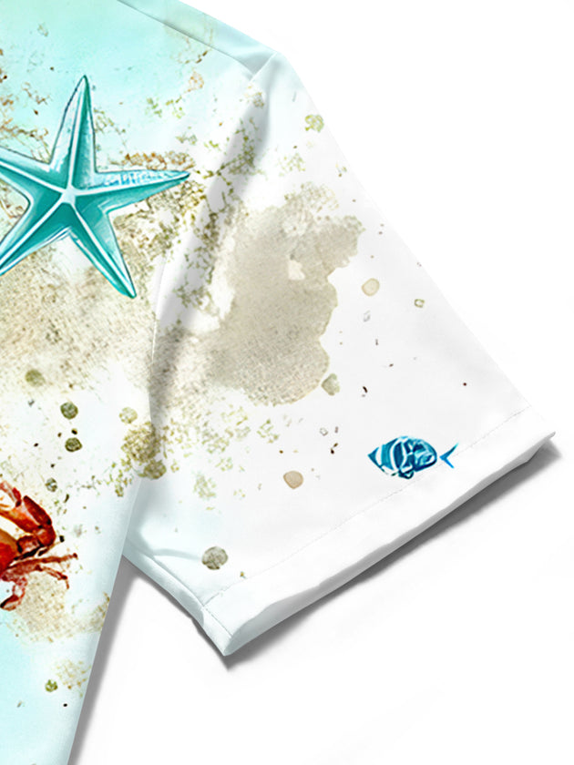 men's Hawaiian shirt close-up short sleeve