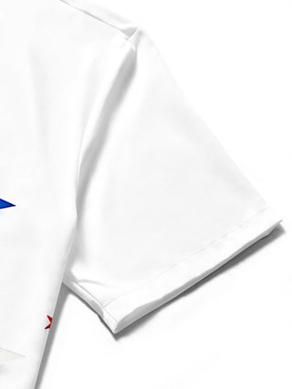 men's printed shirt close-up short sleeve