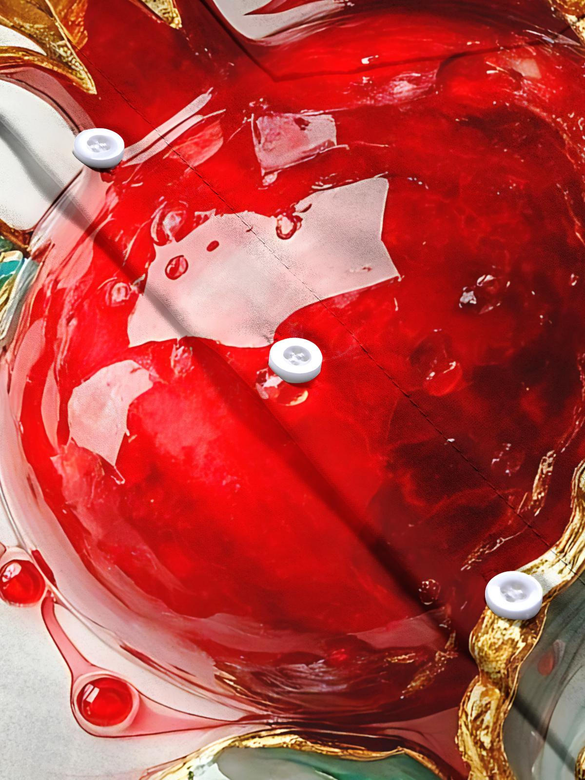 Pomegranate Art Print Men's Pocket Short Sleeve Shirts