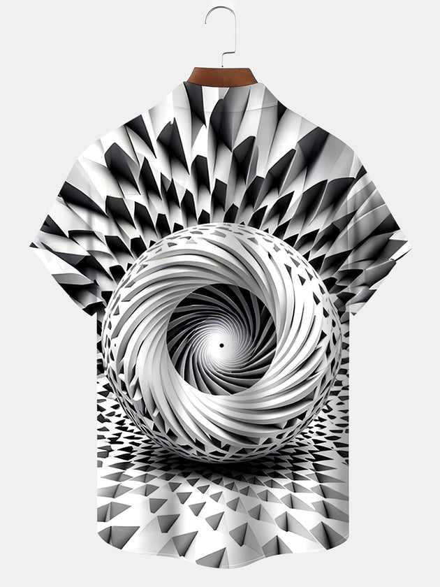 Geometry Men's Pocket Short Sleeve Shirts