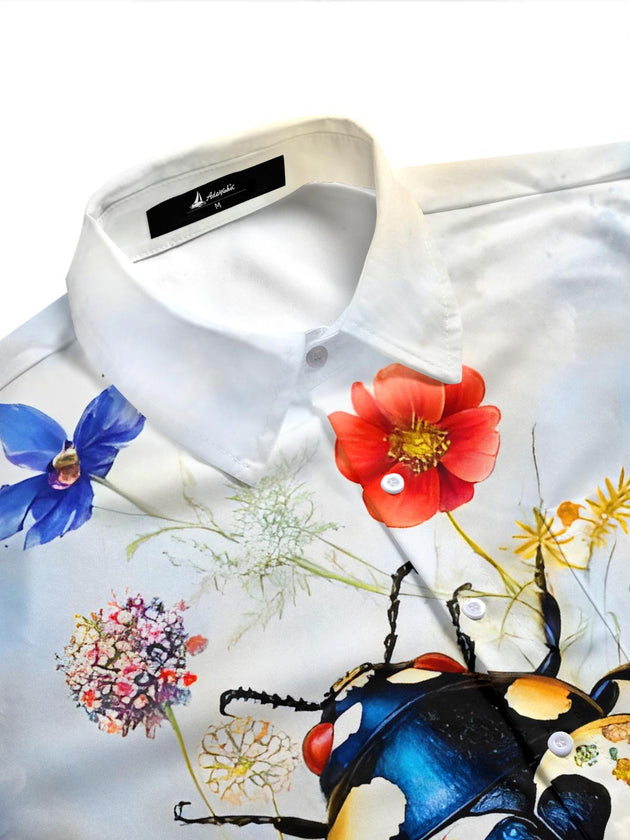 men's botanical shirt side view