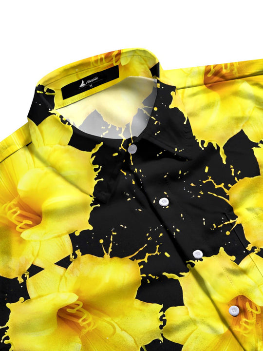 men's botanical shirt side view