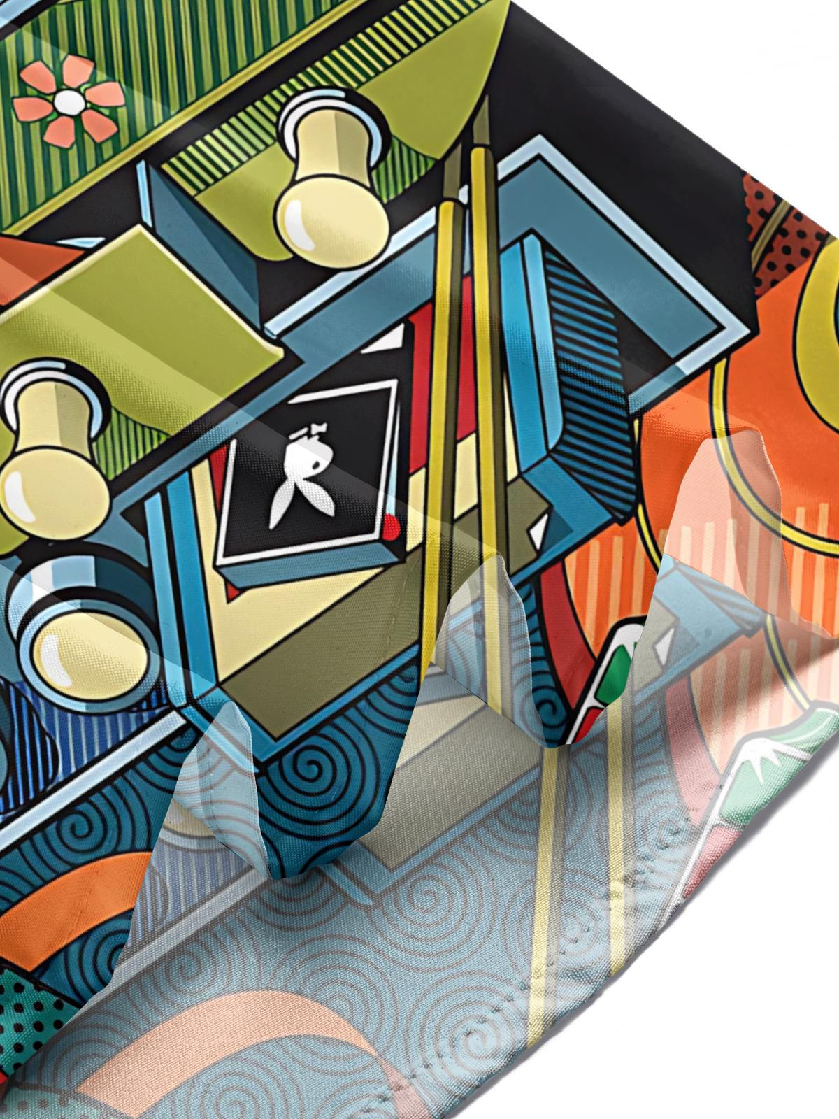 Hippie Art Print Men's Pocket Short Sleeve Shirts