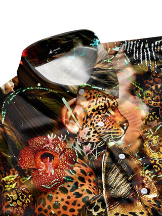 men's zebra print shirt side view