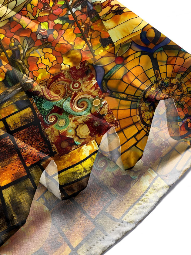 Men's floral short sleeve shirt lifestyle outdoor wear