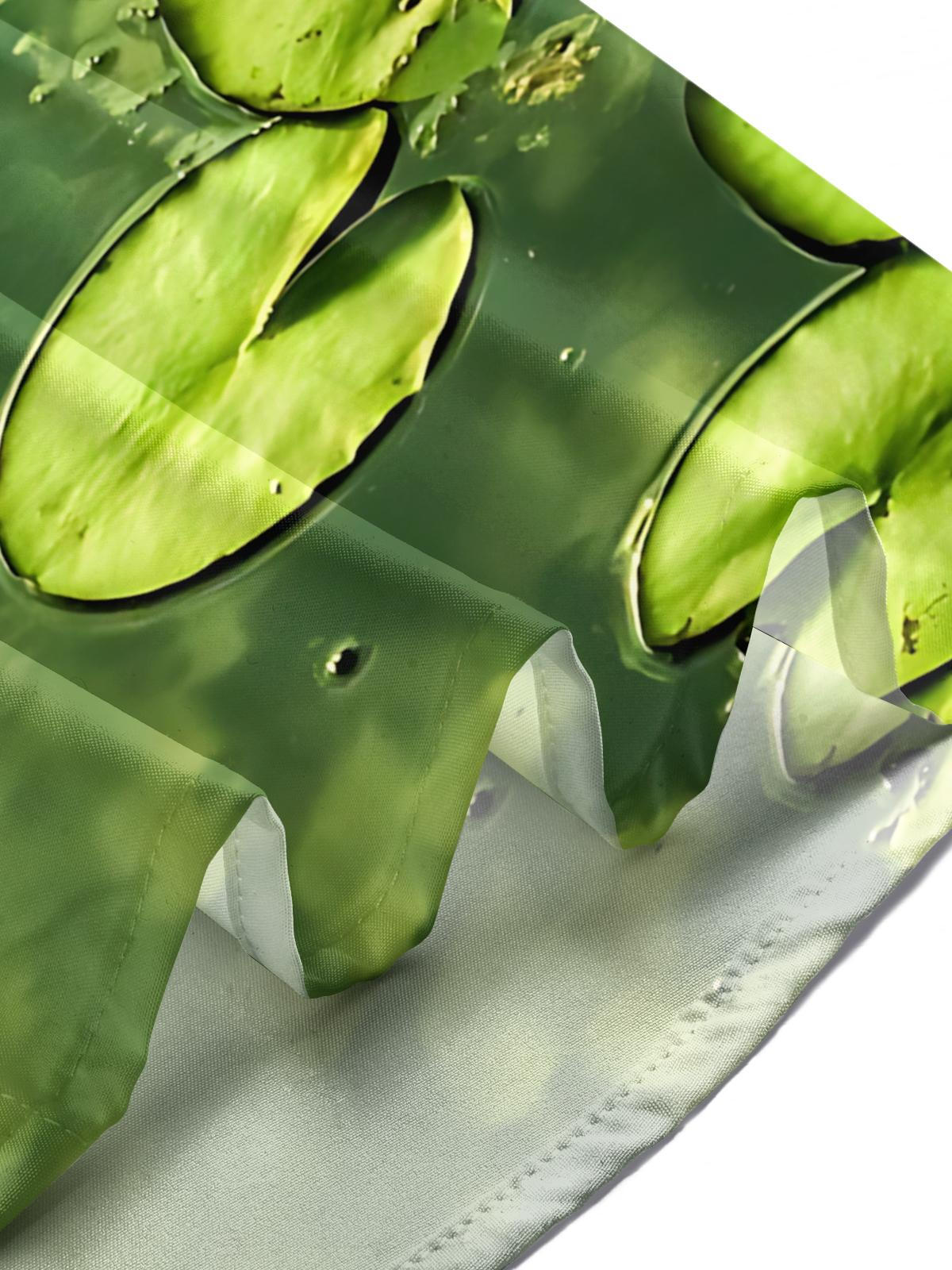 Lotus Leaf Print Men's Pocket Short Sleeve Shirts