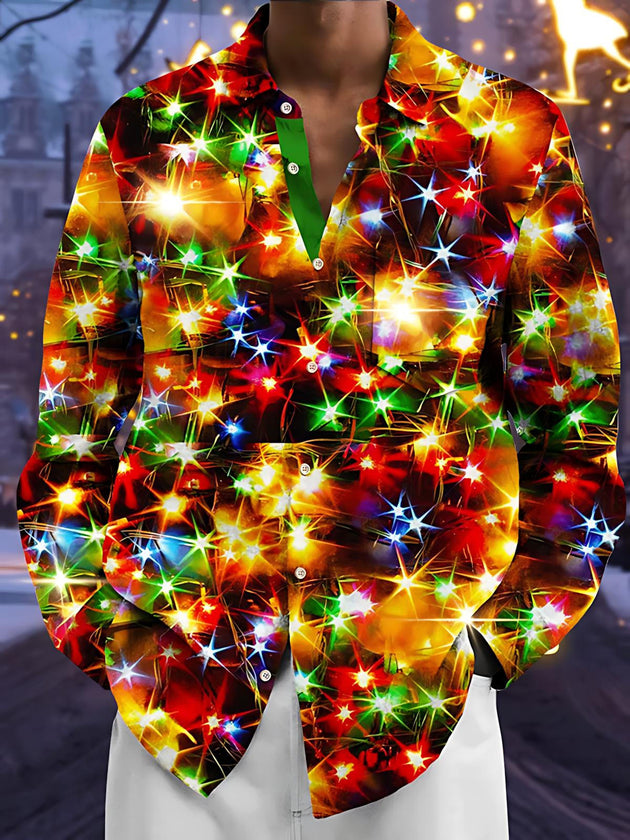 men's Christmas shirt front view holiday party