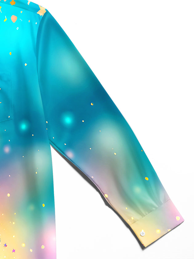 men's tie dye shirt close-up full sleeve