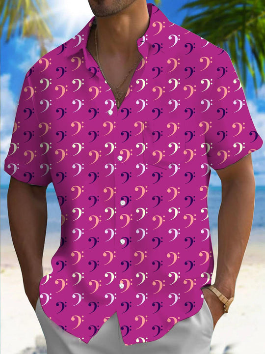 men's patterned sweater shirt front view