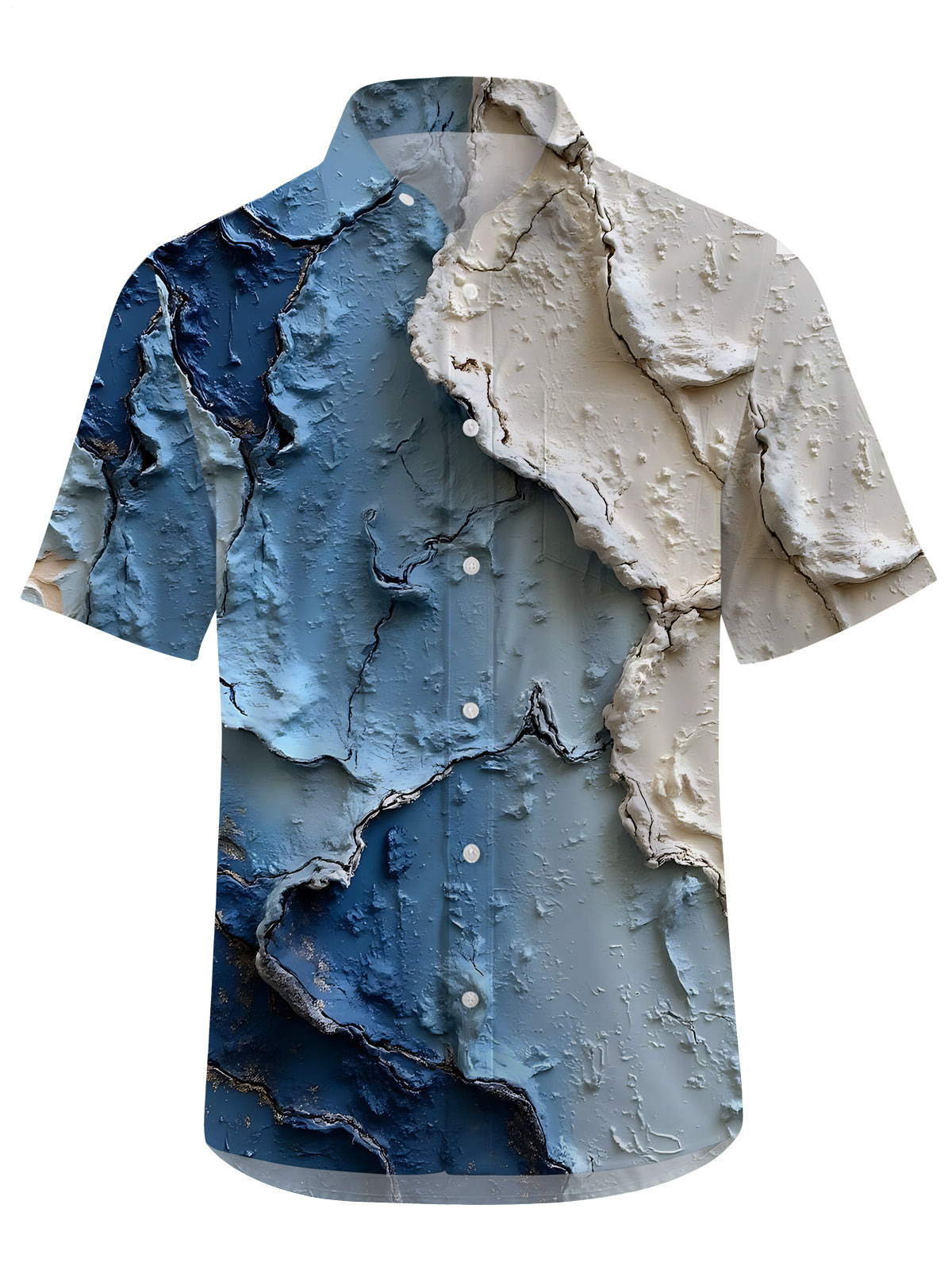 Abstract Art Print Men's Pocket Short Sleeve Shirts