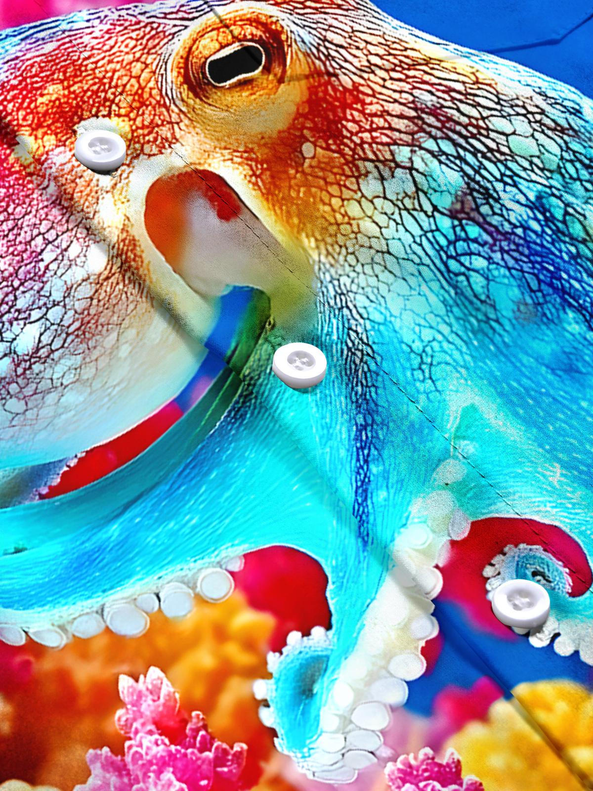 Octopus Men's Pocket Short Sleeve Shirts