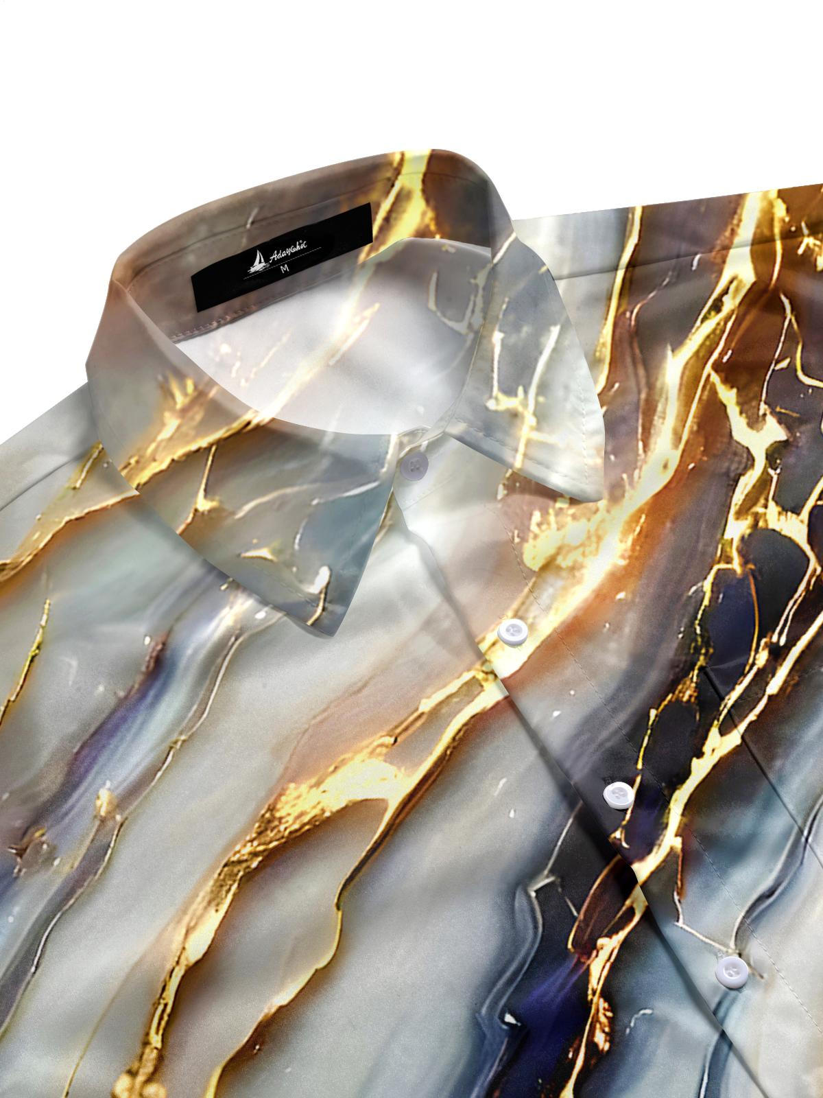 Abstract Men's Pocket Short Sleeve Shirts