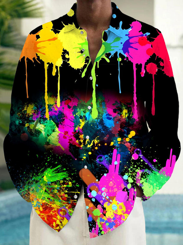 men's tie dye shirt front view