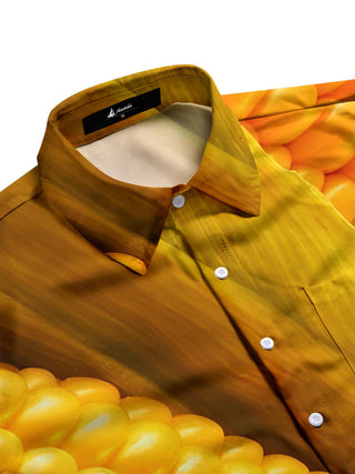 Men's casual short sleeve pocket shirt side view