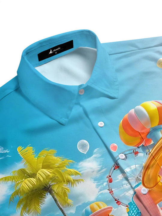 men's short sleeve shirt side view