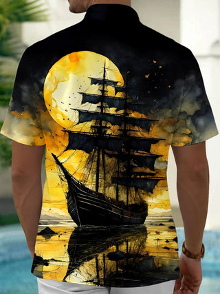 men's short sleeve shirt side view