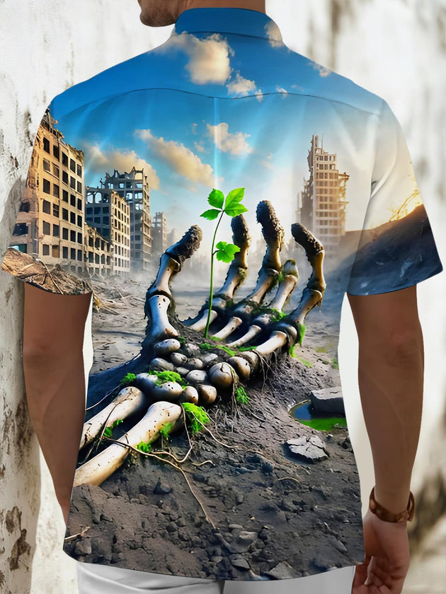 men's pocket shirt back view