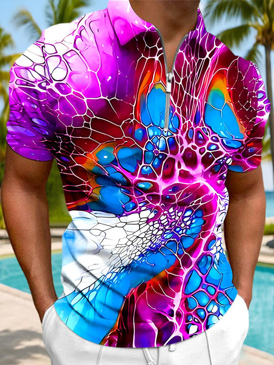 men's tie dye shirt front view
