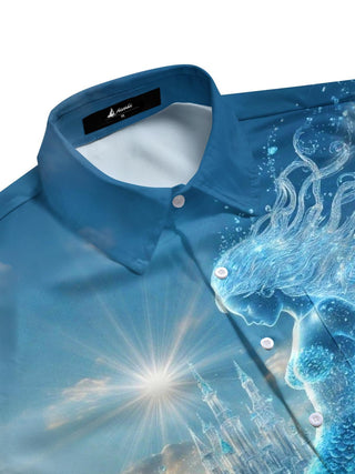 men's short sleeve shirt side view