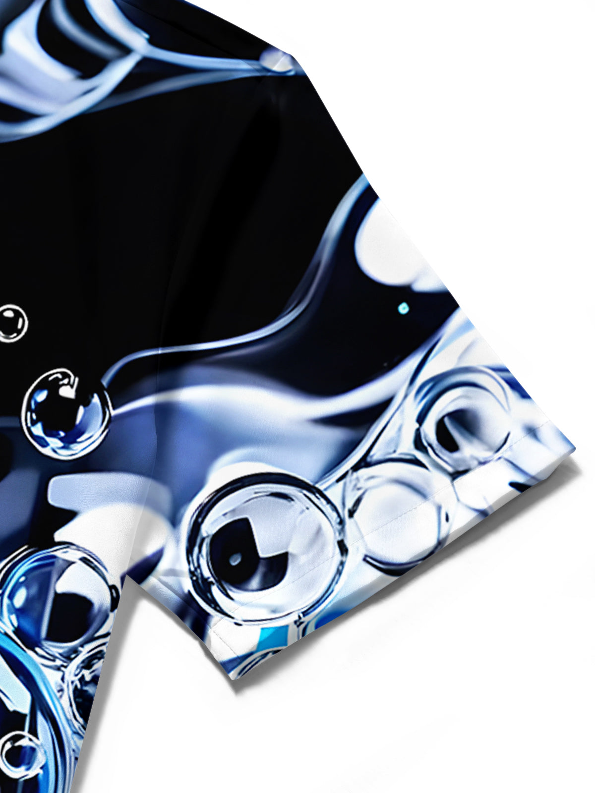 Hawaiian Abstract Water Drop Men's Pocket Short Sleeve Shirts