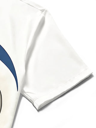 men's printed shirt close-up short sleeve