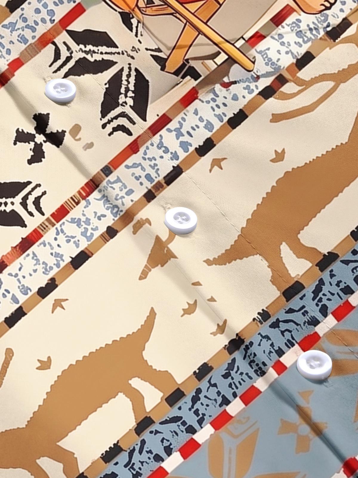 Hawaii Summer Vacation Santa Claus Fair Isle Style Men's Pocket Short Sleeve Shirts