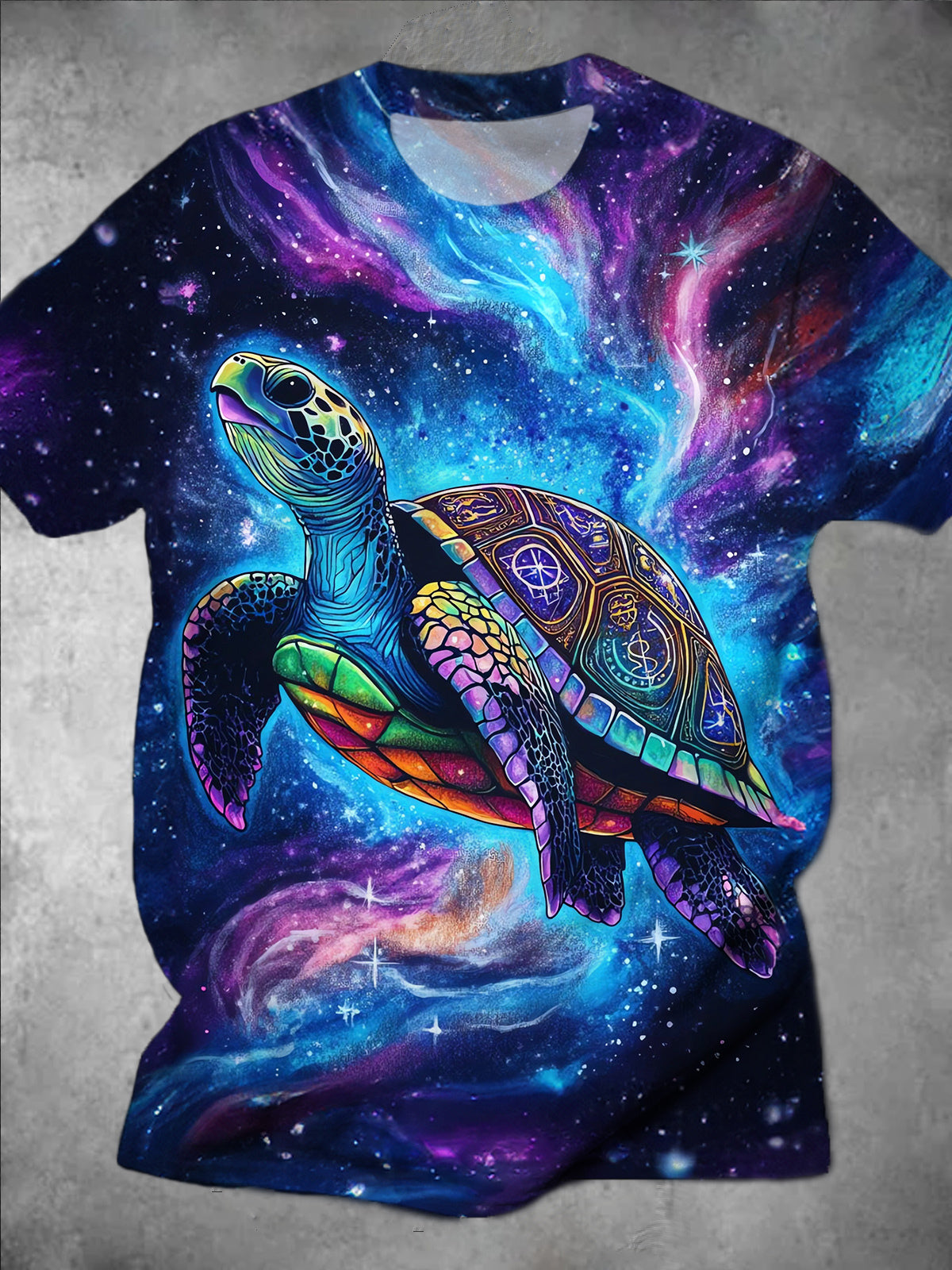 Turtle Round Neck Short Sleeve Men's T-shirt