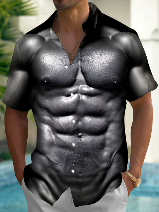 men's pocket shirt back view