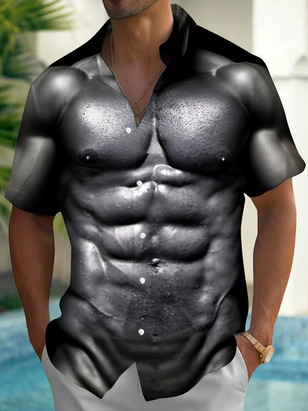men's pocket shirt back view