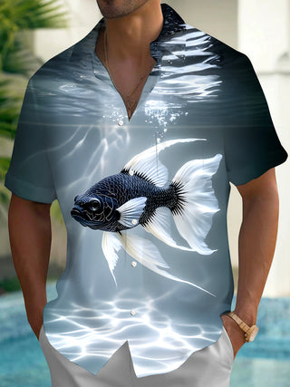 men's aloha shirt back view
