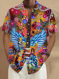 Guitar Art Men's Pocket Short Sleeve Shirts