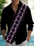 Abstract Men's Pocket Long Sleeve Shirts