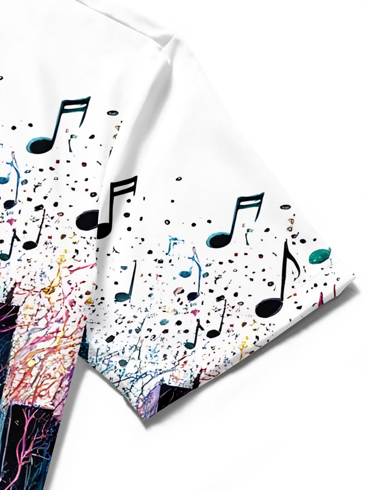 Piano Architecture Note Print Men's Pocket Short Sleeve Shirts